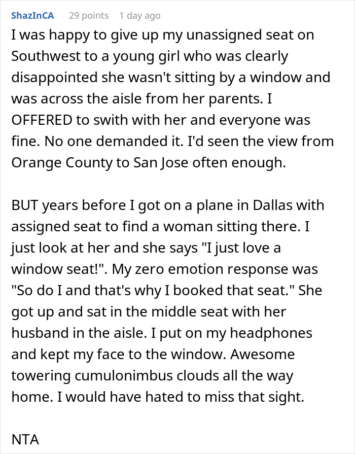 Entitled Mom Is Put In Her Place After Demanding A Window Seat For Her Son Entitled Mom Is Put In Her Place After Demanding A Window Seat For Her Son