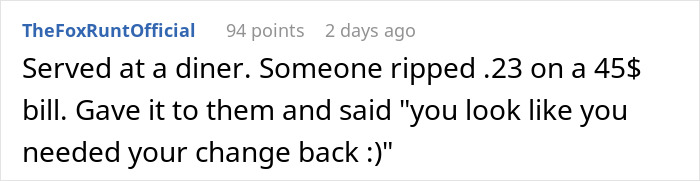 Netizens Cracking Up At Server’s Story Of Revenge Towards A Customer Tipping A Fake $100 Bill Netizens Cracking Up At Server’s Story Of Revenge Towards A Customer Tipping A Fake $100 Bill