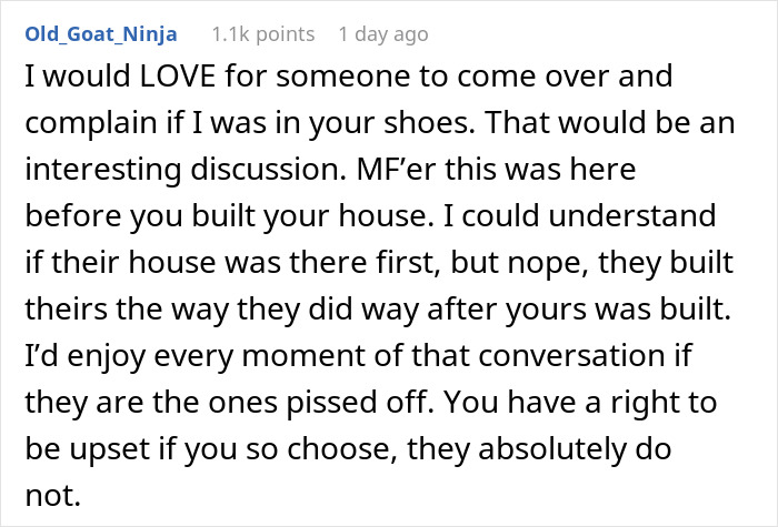 Entitled Family Builds Massive House, Are Now Upset About “Accidentally” Peeping On Neighbors Entitled Family Builds Massive House, Are Now Upset About “Accidentally” Peeping On Neighbors
