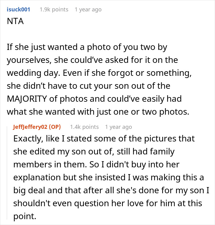 "She Hasn't Stopped Crying": Man Cancels Honeymoon After Wife Edited His Son Out Of Wedding Pics "She Hasn't Stopped Crying": Man Cancels Honeymoon After Wife Edited His Son Out Of Wedding Pics