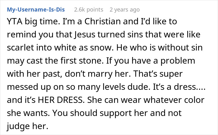 “[Am I The Jerk] For Convincing My Girlfriend Not To Wear A White Dress On Our Wedding Day?”