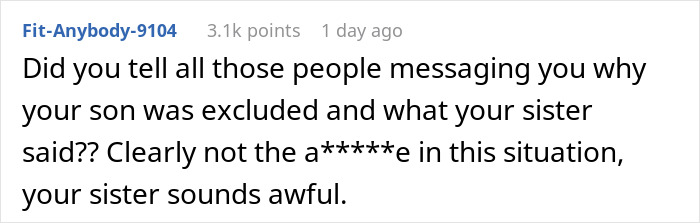 Man Guilted For Leaving Sister’s Wedding Over Son’s Exclusion, Asks The Internet For Help Man Guilted For Leaving Sister’s Wedding Over Son’s Exclusion, Asks The Internet For Help