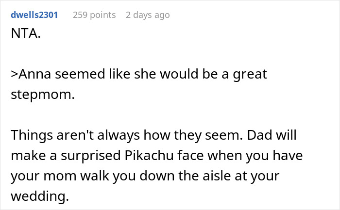 Teen Called A “Selfish Brat” For Exposing Why Dad And Stepmom Excluded Her From Wedding Teen Called A “Selfish Brat” For Exposing Why Dad And Stepmom Excluded Her From Wedding