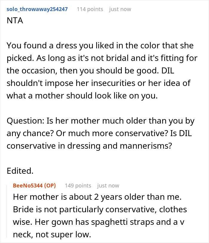 Bride Considers Her MIL's Dress For Upcoming Wedding 'Overly Sexy', Folks Online Don't Find It So Bride Considers Her MIL's Dress For Upcoming Wedding 'Overly Sexy', Folks Online Don't Find It So