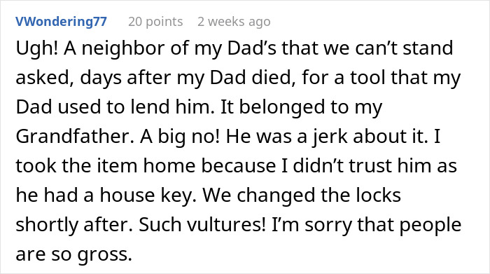 Entitled Neighbor Thinks He Has The Right To Grandma's Will And Inheritance, Gets Laughed At