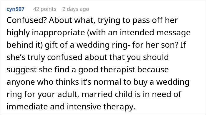 Mom Buys Her Son A Backup Wedding Band 3 Months After Wedding, Wife Is Baffled And Vents Online Mom Buys Her Son A Backup Wedding Band 3 Months After Wedding, Wife Is Baffled And Vents Online