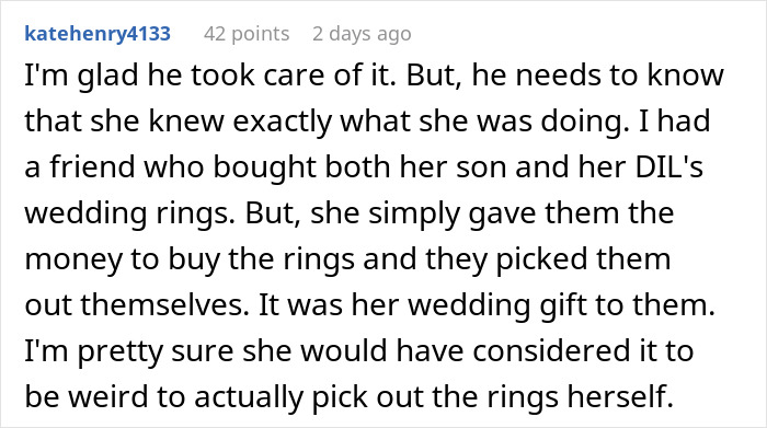Mom Buys Her Son A Backup Wedding Band 3 Months After Wedding, Wife Is Baffled And Vents Online
