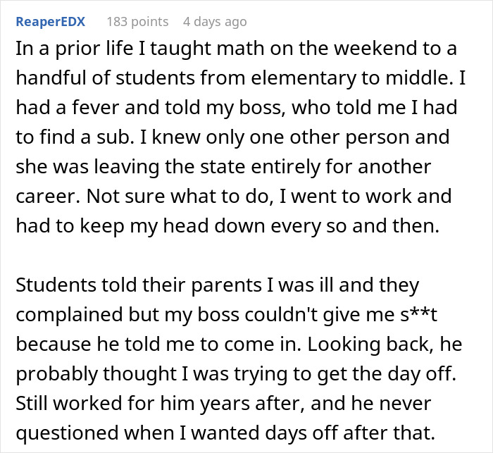 Jerk Boss Denies Teen A Day Off After Her Best Friend Died, So She Maliciously Complies Jerk Boss Denies Teen A Day Off After Her Best Friend Died, So She Maliciously Complies