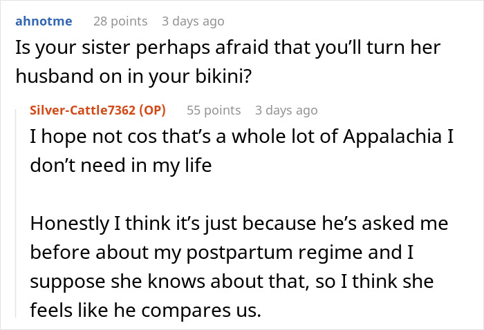 Woman Demands Sister Cover Up Her Bikini, Throws A Fit When She Refuses Woman Demands Sister Cover Up Her Bikini, Throws A Fit When She Refuses