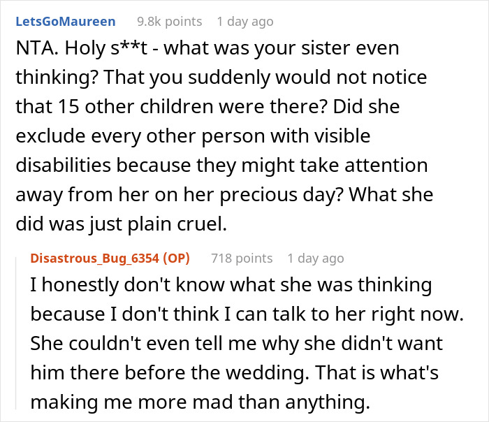 Man Guilted For Leaving Sister’s Wedding Over Son’s Exclusion, Asks The Internet For Help Man Guilted For Leaving Sister’s Wedding Over Son’s Exclusion, Asks The Internet For Help