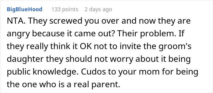 Teen Called A “Selfish Brat” For Exposing Why Dad And Stepmom Excluded Her From Wedding Teen Called A “Selfish Brat” For Exposing Why Dad And Stepmom Excluded Her From Wedding