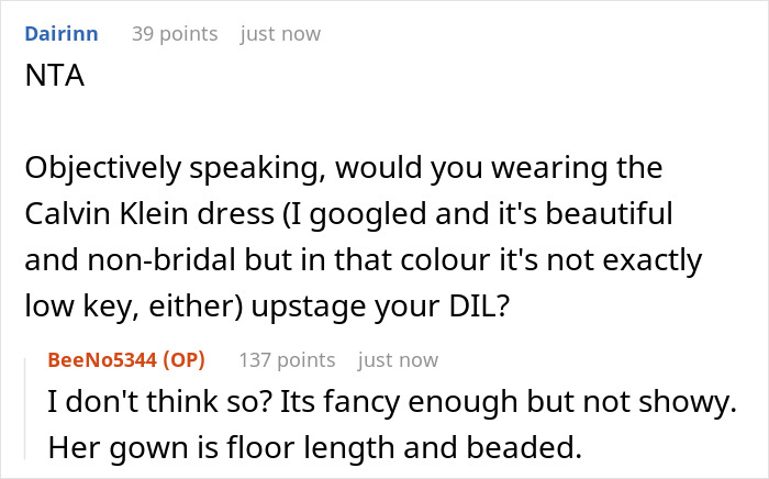 Bride Considers Her MIL's Dress For Upcoming Wedding 'Overly Sexy', Folks Online Don't Find It So Bride Considers Her MIL's Dress For Upcoming Wedding 'Overly Sexy', Folks Online Don't Find It So