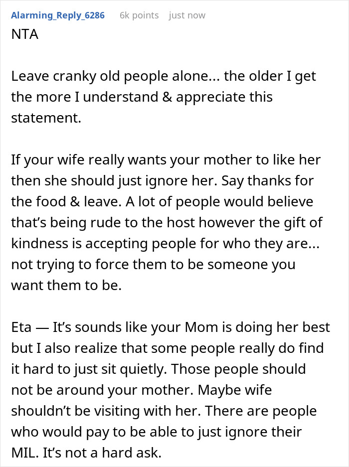 Family Drama Ensues After Wife Keeps Trying To Make MIL Like Her, Husband Tells Her She Never Will Family Drama Ensues After Wife Keeps Trying To Make MIL Like Her, Husband Tells Her She Never Will