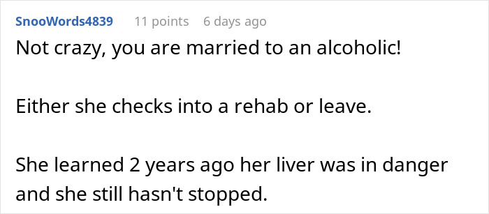Man Asks For Advice After His Supposedly Sober Wife Turns Out To Be An Alcoholic
