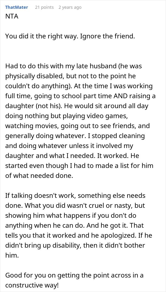 Woman Wonders If She Went Too Far Mimicking Lazy Husband’s Actions To Teach Him A Lesson Woman Wonders If She Went Too Far Mimicking Lazy Husband’s Actions To Teach Him A Lesson