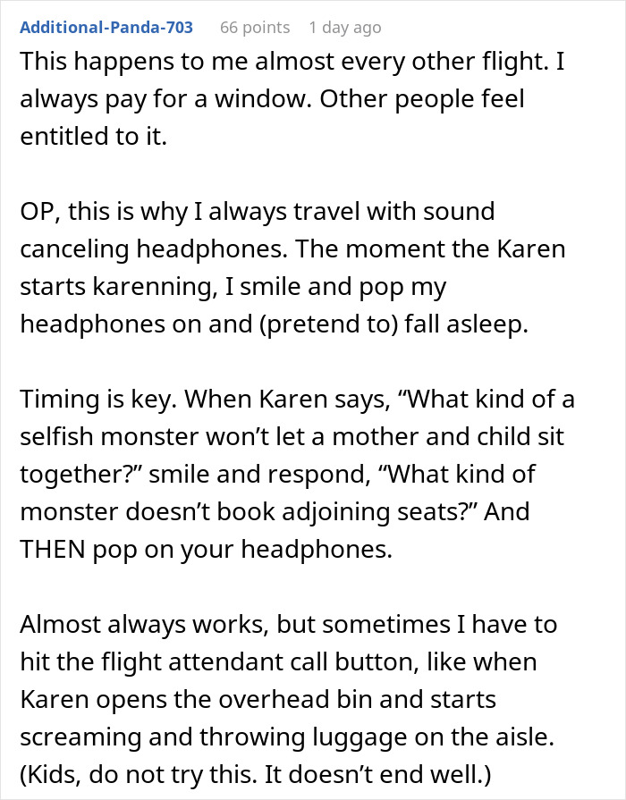 Entitled Mom Is Put In Her Place After Demanding A Window Seat For Her Son Entitled Mom Is Put In Her Place After Demanding A Window Seat For Her Son