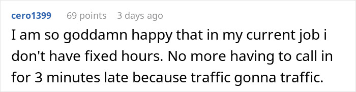 Dream Employee Turns Sour After New Manager Puts In Strict Lateness Rules, Makes Them Regret It Dream Employee Turns Sour After New Manager Puts In Strict Lateness Rules, Makes Them Regret It