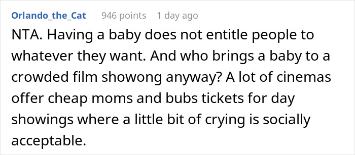 Couple Reserves Movie Theatre Seats, Finds Them Occupied By A Family With A Baby, Has None Of It Couple Reserves Movie Theatre Seats, Finds Them Occupied By A Family With A Baby, Has None Of It
