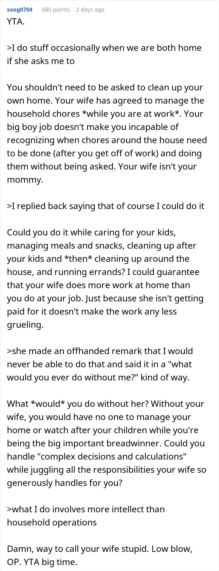 “You Need To Go Back To Husband School”: Guy Claps Back At Stay-At-Home Wife, She’s Now Angry