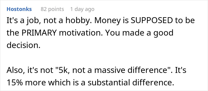 "5k? Not A Massive Difference, Then”: Boss Shames Worker For Quitting, Doesn’t Give Counteroffer "5k? Not A Massive Difference, Then”: Boss Shames Worker For Quitting, Doesn’t Give Counteroffer