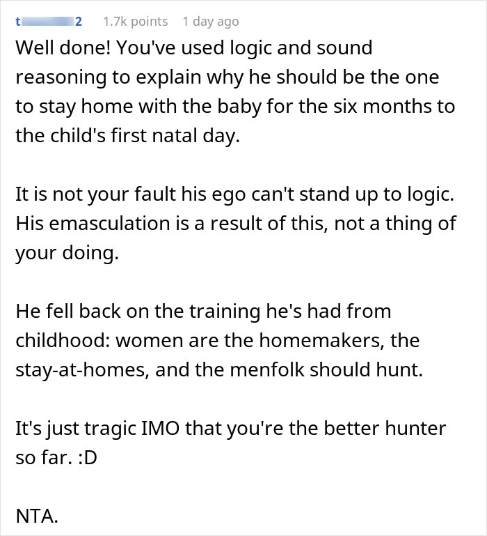 Pregnant Woman Gives Spouse A Wake-Up Call Over His Idea Of Her Being A Stay-At-Home Mom Pregnant Woman Gives Spouse A Wake-Up Call Over His Idea Of Her Being A Stay-At-Home Mom