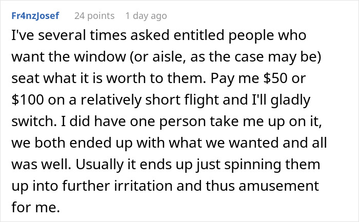 Entitled Mom Is Put In Her Place After Demanding A Window Seat For Her Son Entitled Mom Is Put In Her Place After Demanding A Window Seat For Her Son