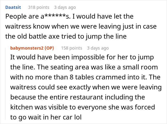 Woman Arrives At Diner, Says “I’ll Sit Here” Gesturing To Table Occupied By Family Of 3 Woman Arrives At Diner, Says “I’ll Sit Here” Gesturing To Table Occupied By Family Of 3