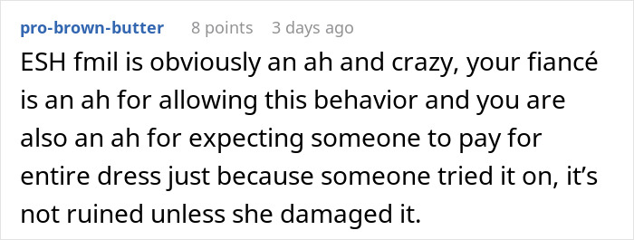 Woman's Fiancé Lets His Mom Try On Her Wedding Dress, Knowing She Would Be Livid, Drama Ensues Woman's Fiancé Lets His Mom Try On Her Wedding Dress, Knowing She Would Be Livid, Drama Ensues