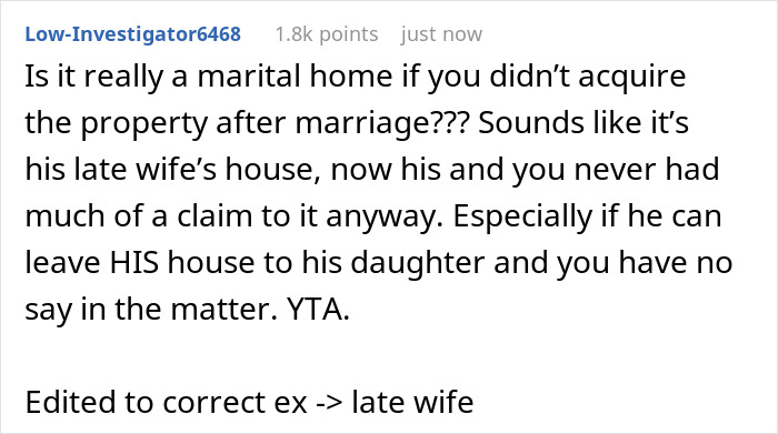 “[Am I The Jerk] For Being Mad That My Stepdaughter Will Inherit Our House?" 