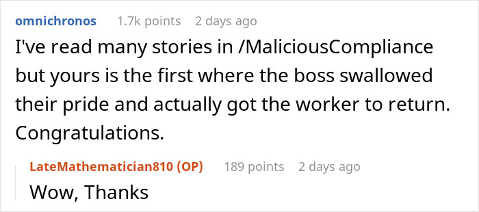 Person Quits On The Spot After Boss Changes Their Mind About Their Weekend Off Person Quits On The Spot After Boss Changes Their Mind About Their Weekend Off