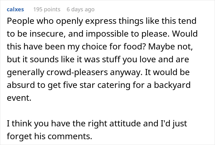 Man Blasts Coworker’s Choice Of Wedding Food, Calls It “White Trash”