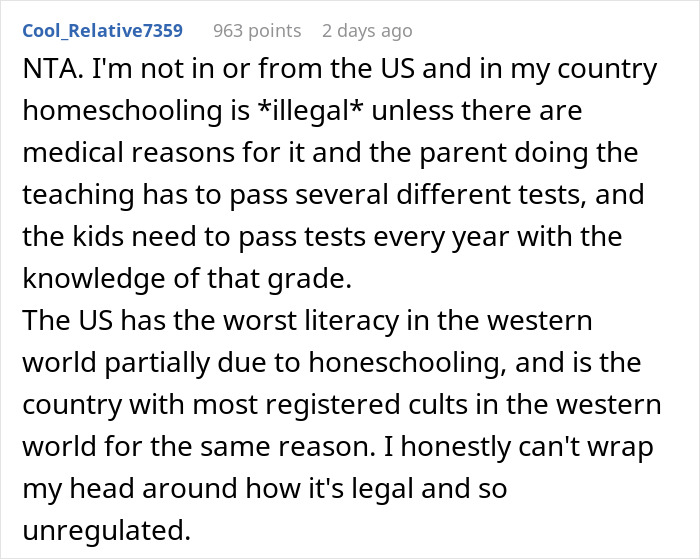 Person Makes Their Sister Cry By Quizzing Her After She Claimed She Would Homeschool Her Kid Person Makes Their Sister Cry By Quizzing Her After She Claimed She Would Homeschool Her Kid