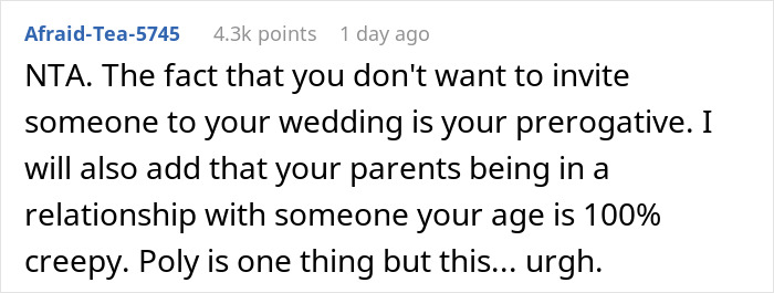 Groom Asks If He’s A Jerk To Uninvite Polycule Parents From The Wedding, Gets Support Online Groom Asks If He’s A Jerk To Uninvite Polycule Parents From The Wedding, Gets Support Online