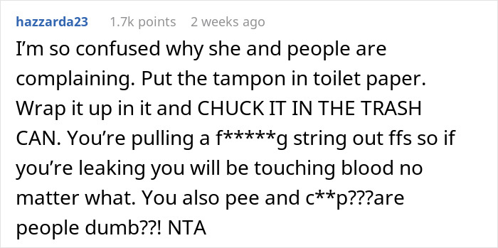 Dad Asks 19YO To Stop Flushing Tampons Down The Toilet Due To Possible Plumbing Issues, Drama Ensues