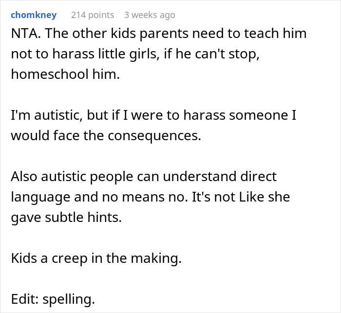 Woman Asks If She’s A Jerk For Not Punishing Her Daughter Because Of How She Rejected Another Kid Woman Asks If She’s A Jerk For Not Punishing Her Daughter Because Of How She Rejected Another Kid