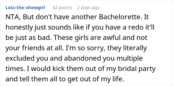 Upset Bride Left Stranded During Bachelorette Party Asks For A Redo After Friends Abandon Her Upset Bride Left Stranded During Bachelorette Party Asks For A Redo After Friends Abandon Her