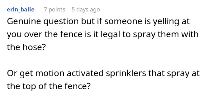 "Neighbor Doesn't Like Me Using My Own Garden" "Neighbor Doesn't Like Me Using My Own Garden"