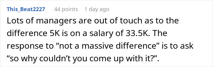 "5k? Not A Massive Difference, Then”: Boss Shames Worker For Quitting, Doesn’t Give Counteroffer "5k? Not A Massive Difference, Then”: Boss Shames Worker For Quitting, Doesn’t Give Counteroffer