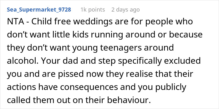 Teen Called A “Selfish Brat” For Exposing Why Dad And Stepmom Excluded Her From Wedding Teen Called A “Selfish Brat” For Exposing Why Dad And Stepmom Excluded Her From Wedding