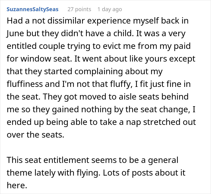 Entitled Mom Is Put In Her Place After Demanding A Window Seat For Her Son Entitled Mom Is Put In Her Place After Demanding A Window Seat For Her Son