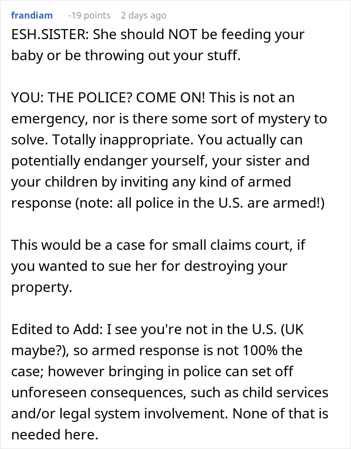Mom Walks In On Sister Breastfeeding Her Child, Calls The Police When She Figures Out Why 