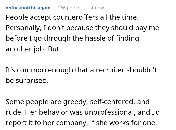 Guy Is Stunned After Being Accused Of Unethical Pay Raise Negotiation For Choosing Counteroffer Guy Is Stunned After Being Accused Of Unethical Pay Raise Negotiation For Choosing Counteroffer