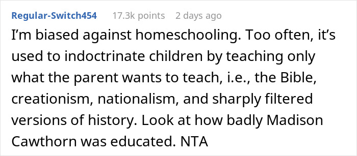 Person Makes Their Sister Cry By Quizzing Her After She Claimed She Would Homeschool Her Kid Person Makes Their Sister Cry By Quizzing Her After She Claimed She Would Homeschool Her Kid