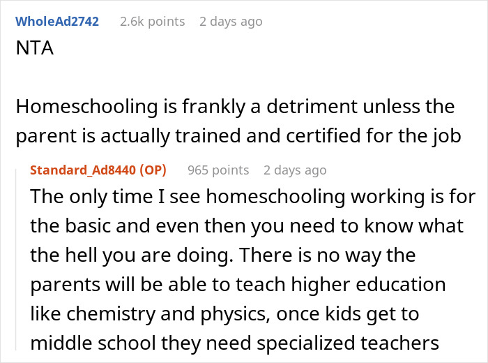 Person Makes Their Sister Cry By Quizzing Her After She Claimed She Would Homeschool Her Kid Person Makes Their Sister Cry By Quizzing Her After She Claimed She Would Homeschool Her Kid