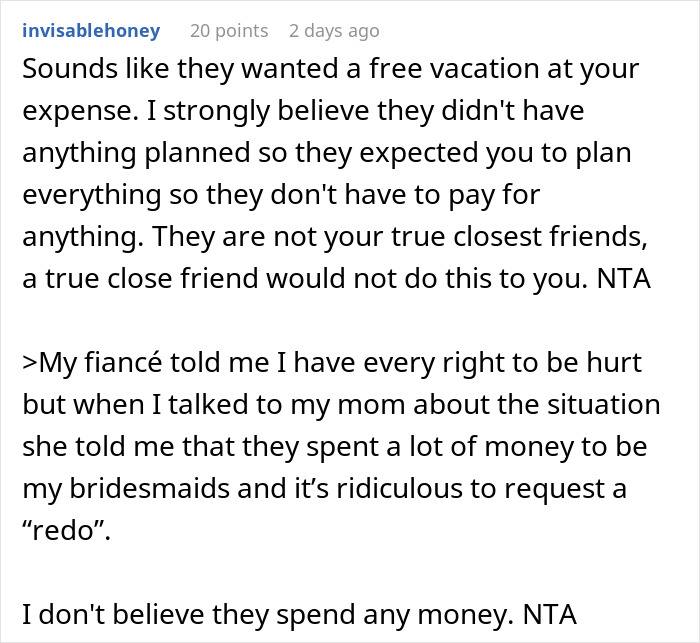 Upset Bride Left Stranded During Bachelorette Party Asks For A Redo After Friends Abandon Her Upset Bride Left Stranded During Bachelorette Party Asks For A Redo After Friends Abandon Her
