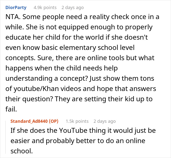 Person Makes Their Sister Cry By Quizzing Her After She Claimed She Would Homeschool Her Kid Person Makes Their Sister Cry By Quizzing Her After She Claimed She Would Homeschool Her Kid