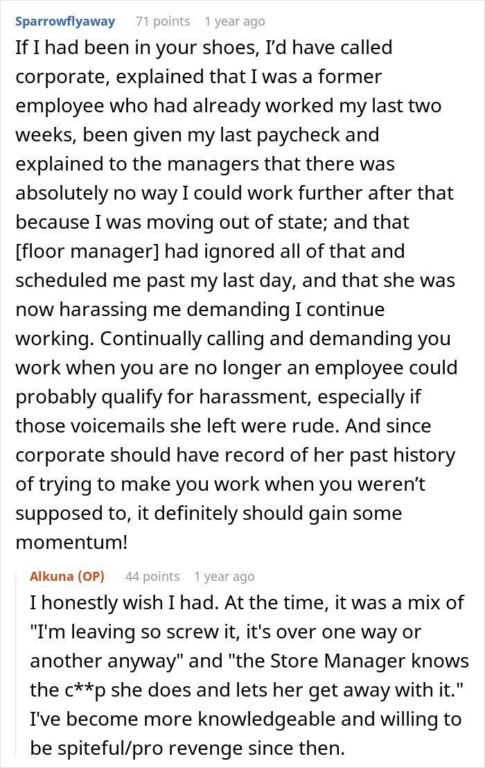 Manager Demands Ex-Employee Come Into Work, They Laugh In Her Face Manager Demands Ex-Employee Come Into Work, They Laugh In Her Face