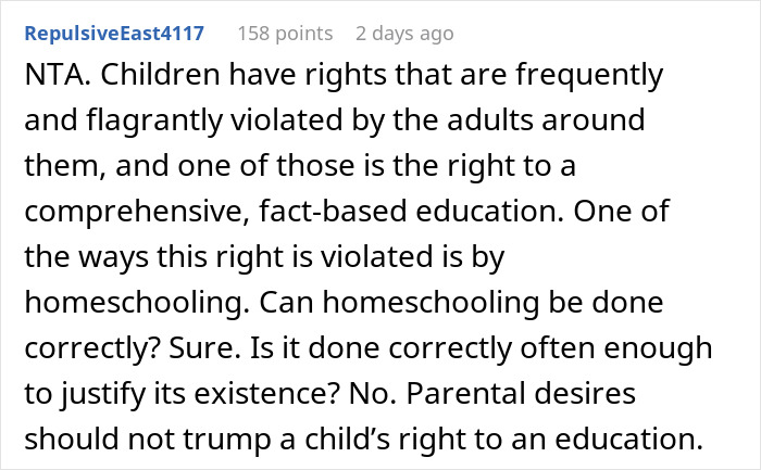 Person Makes Their Sister Cry By Quizzing Her After She Claimed She Would Homeschool Her Kid Person Makes Their Sister Cry By Quizzing Her After She Claimed She Would Homeschool Her Kid