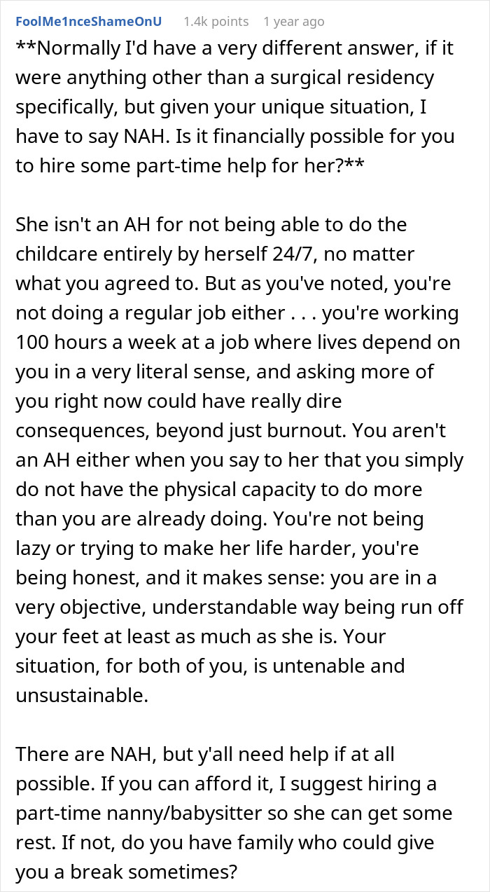 “Am I The Jerk For Not Helping My Partner With Our Newborn?” “Am I The Jerk For Not Helping My Partner With Our Newborn?”