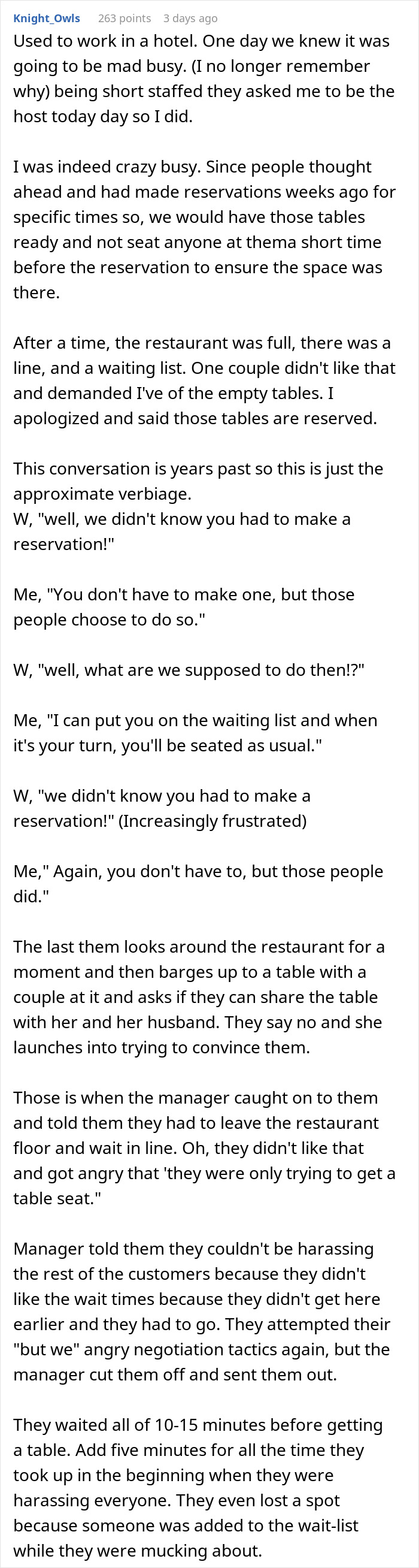 Woman Arrives At Diner, Says “I’ll Sit Here” Gesturing To Table Occupied By Family Of 3 Woman Arrives At Diner, Says “I’ll Sit Here” Gesturing To Table Occupied By Family Of 3